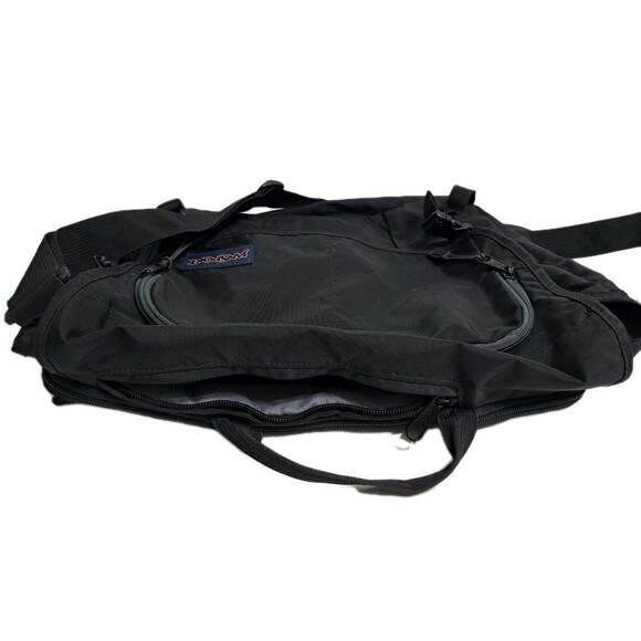 Jansport Medium Crossbody Shoulder Messenger Laptop Tablet Bag Black School - Picture 5 of 13